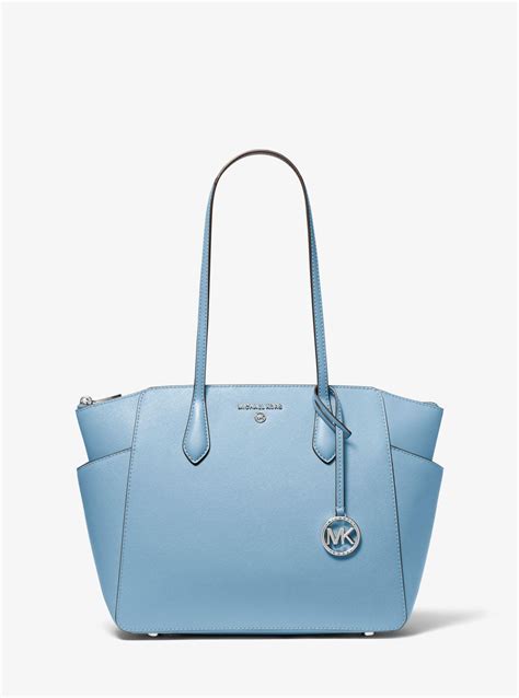 michael kors saffiano frame tote navy|Michael Kors marilyn tote.